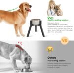 Dog Bowl Stand for Medium Large Dogs, Adjustable Width Elevated Dog Bowls 7-10.6", Raised Dog Food Water Bowls, 11 inch Tall Single Holder, Black,Bowl Not Included - Image 2