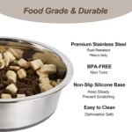 Dog Bowls, Food Grade Stainless Steel for Food and Water, 2-Pack, 3 Cups - Image 2