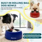 Dog Bowls, Slow Feeder Dog Bowls with Rolling Ball, Non-Slip Base - Image 2