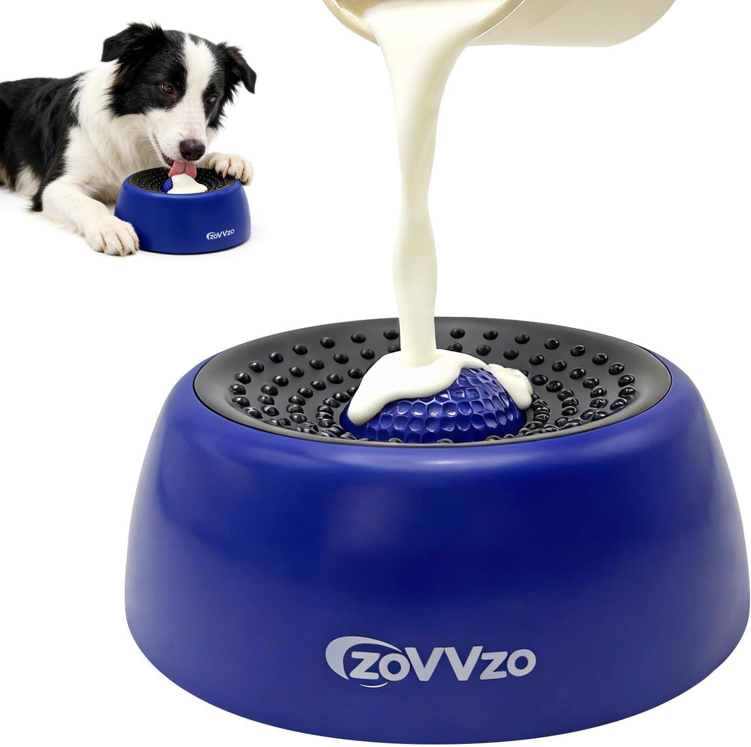 Dog Bowls, Slow Feeder Dog Bowls with Rolling Ball, Non-Slip Base Dog Bowls, Slow Feeder Dog Bowls with Rolling Ball, Non-Slip Base