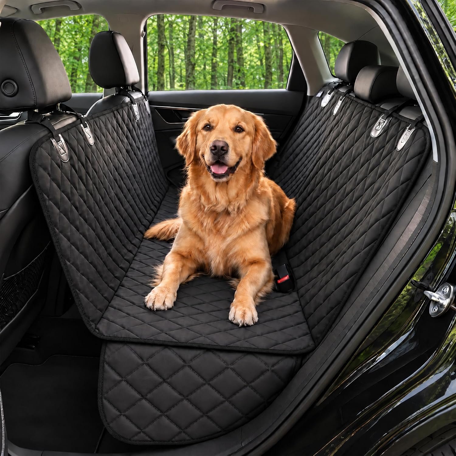 Dog Car Seat Cover for Back Seat, Dog Hammock for Car, SUV, Truck & Tesla Dog Car Seat Cover for Back Seat, Dog Hammock for Car, SUV, Truck & Tesla