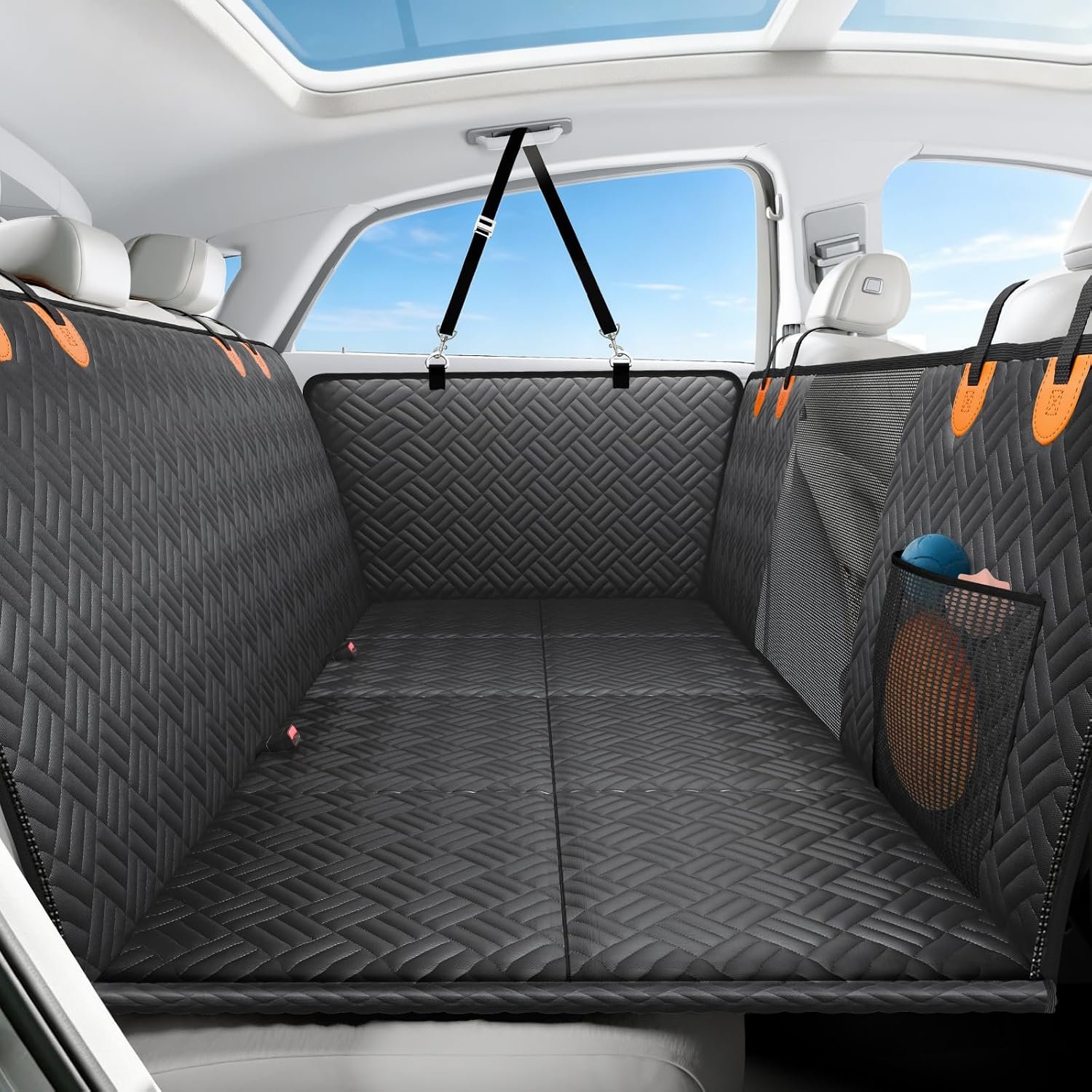 Dog Car Seat Cover for Back Seat, Hard Bottom Back Seat Extender for Dog Dog Car Seat Cover for Back Seat, Hard Bottom Back Seat Extender for Dog