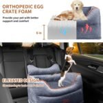 Dog Car Seat for Small Dogs Up to 25 lbs with 6-Inch Memory Foam Cushion - Image 2