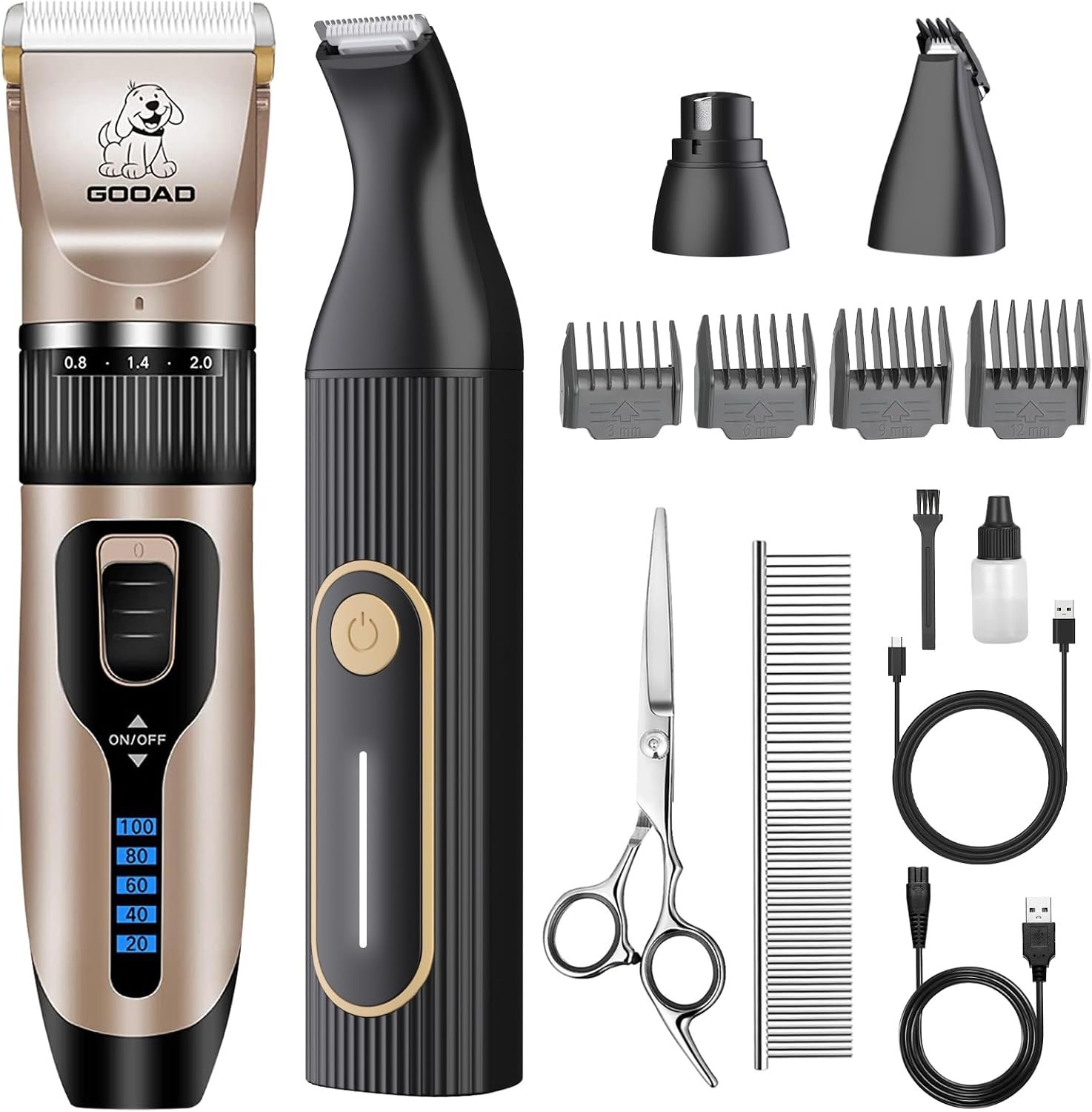Dog Clippers Grooming Kit and Paw Trimmer for Heavy Thick Hair&Coats Dog Clippers Grooming Kit and Paw Trimmer for Heavy Thick Hair&Coats