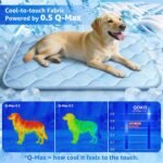 Dog Cooling Mat for Large Dogs, Long-Lasting Cool Pad for Dogs Outdoor & Indoor Use with Ice Silk Fabric & Waterproof Cover, Cooling Pet Bed 36" x 26", Non-Slip Washable Pet Blanket (Cryo Ice Blue) - Image 2