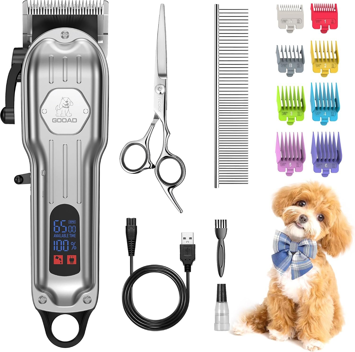Dog Cordless Grooming Kit Low Noise for Heavy Thick Hair&Coats Dog Cordless Grooming Kit Low Noise for Heavy Thick Hair&Coats