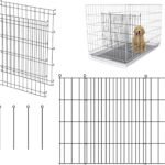 Dog Crate Divider Panel 2-Pack, 27.95″ H x 19.96-36.61″ W, Glossy Black