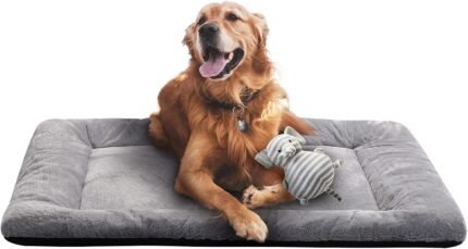 Dog Crate Pad Washable Dog Bed for Crate Large Cozy Mat 42-Inch Gray