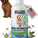 Dog Detangler Spray, Leave-in Conditioner Spray for Dogs, Ocean Breeze 16oz