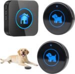 Dog Door Bell for Potty Training, Easy-Touch Wireless Dog Doorbell for Dogs to Go Outside, IP65 Waterproof, 1000ft Range, 55 Melodies & 5 Volume Levels, 2 Buttons