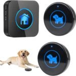 Dog Door Bell for Potty Training, Easy-Touch Wireless Dog Doorbell for Dogs to Go Outside, IP65 Waterproof, 1000ft Range, 55 Melodies & 5 Volume Levels, 2 Buttons