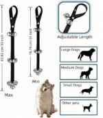 Dog Doorbell for Potty Training, Adjustable Length with 7 Extra Loud Bells, Black Nylon Strap with Metal Bells, 31-33 Inches - Image 2