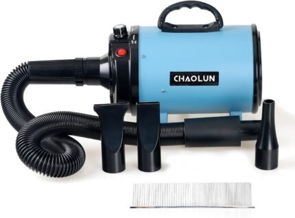Dog Dryer for Pet Grooming, Pet Hair Dryer with Heater, Blue