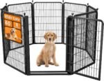 Dog Fence Outdoor Pens Outside,Portable Dog Play Pen 40" H 8 Panels Pet Playpen Exercise Pens for Puppys Small Medium Large Dogs RV Camping Yard Garden Indoor Wide Gate