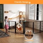 Dog Fence Outdoor Pens Outside,Portable Dog Play Pen 40" H 8 Panels Pet Playpen Exercise Pens for Puppys Small Medium Large Dogs RV Camping Yard Garden Indoor Wide Gate - Image 2
