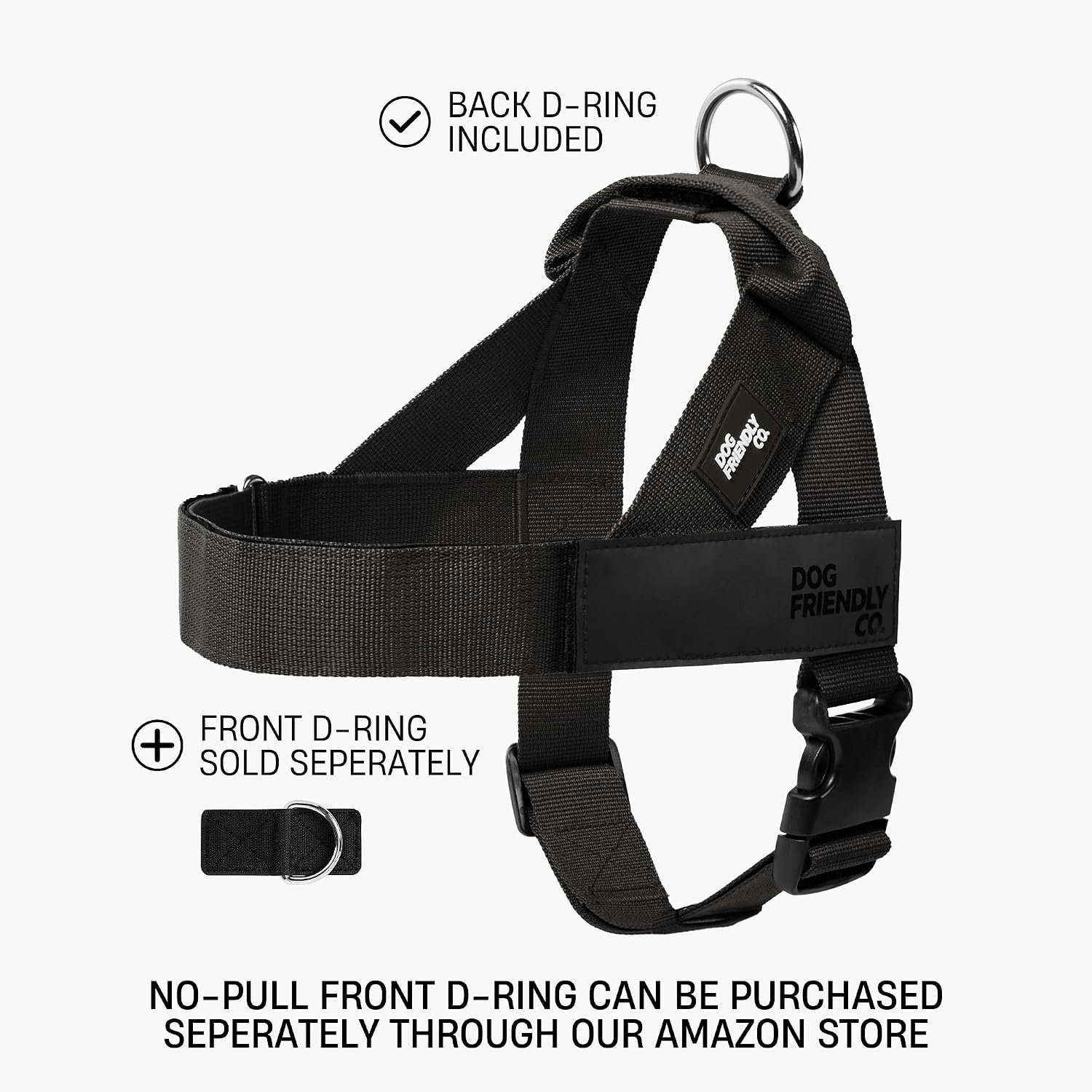 Dog Friendly Co. Dog Harness for Large Dogs, Adjustable (Navy, Large) Dog Friendly Co. Dog Harness for Large Dogs, Adjustable (Navy, Large)