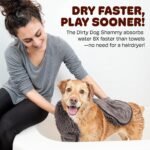Dog Gone Smart The Dirty Dog Shammy Bath Towel - Brown, 31 × 13 in - Image 2