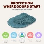 Dog Gone Smart The Dirty Dog Shammy Bath Towel - Pacific Blue, 31×13 in - Image 2