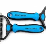 Dog Grooming Rake 2-Pack – Double-Sided Deshedding and Dematting Tool for Dogs and Cats, Stainless-Steel Undercoat Rake for Medium and Long-Haired Coats