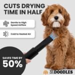 Dog Hair Dryer, High Velocity Blow Dryer & Pet Blower for Grooming, Black - Image 2