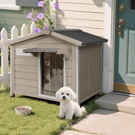 Dog House Outdoor with Openable Roof for Small to Medium Dogs, Weatherproof