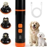 Dog Nail Grinder, Quiet 3-Speed with LED & Safety Guard