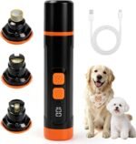 Dog Nail Grinder, Quiet 3-Speed with LED & Safety Guard