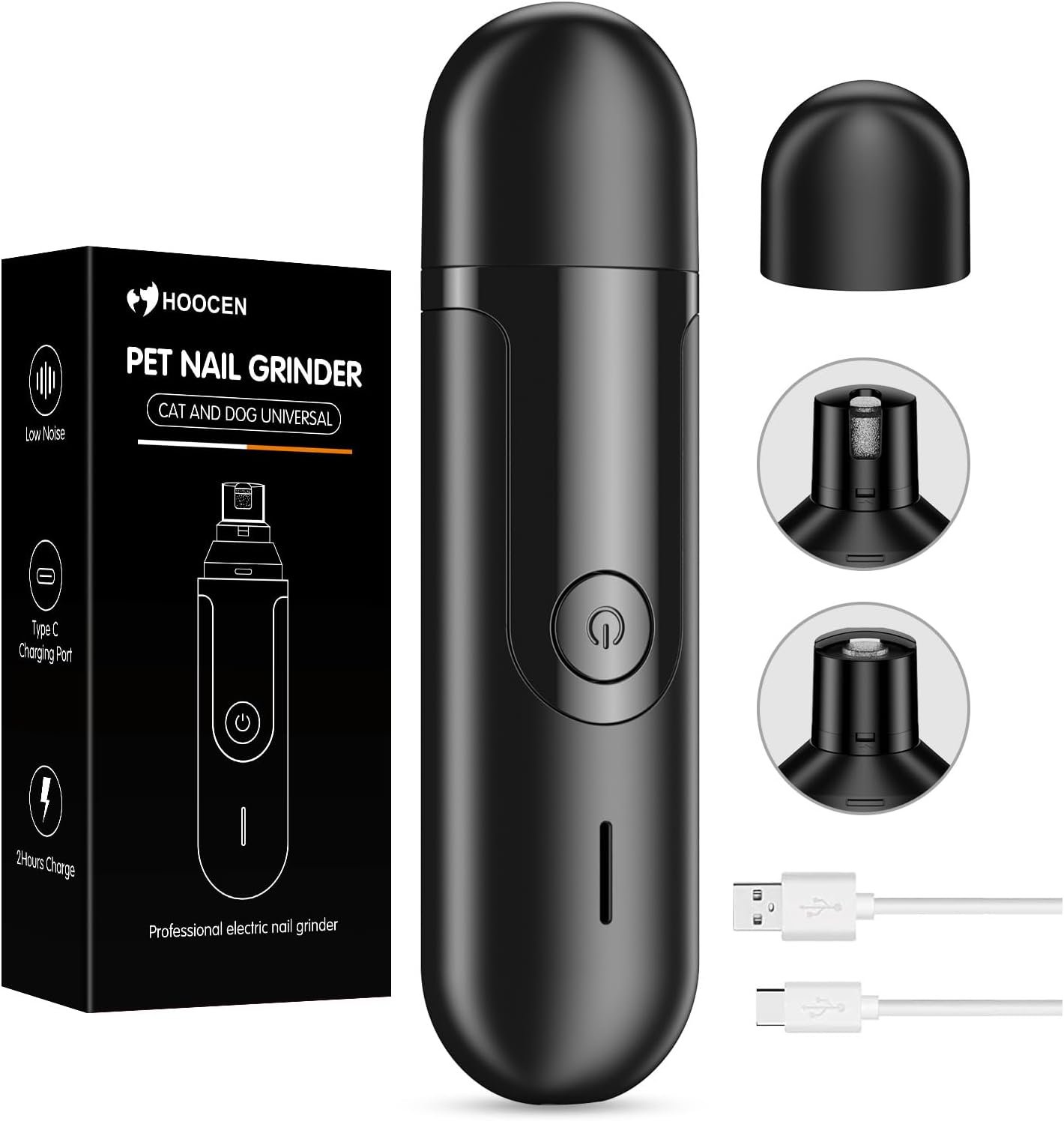 Dog Nail Grinder, Quiet and Low-Vibration Dog Nail Trimmers for Large Dogs, Medium, Small Dogs Cats Pets, Upgrade Professional Electric Pet Paws Toenail Grooming Tool Black Dog Nail Grinder, Quiet and Low-Vibration Dog Nail Trimmers for Large Dogs, Medium, Small Dogs Cats Pets, Upgrade Professional Electric Pet Paws Toenail Grooming Tool Black