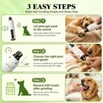Dog Nail Grinder, Ultra-Quiet 37dB, Low Vibration Pet Nail Trimmer Painless - Image 2