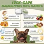 Dog Paw Balm & Nose Balm, Lick-Safe & Moisturizing | All-Natural Moisturizer & Soother for Dry | Deep Repair for Dry, Cracked Paws | Horse Hoof and Joint Care Friendly (Value Size 2.12oz) - Image 2