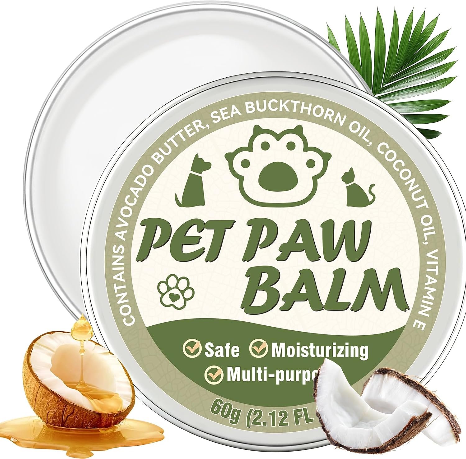 Dog Paw Balm & Nose Balm, Lick-Safe & Moisturizing | All-Natural Moisturizer & Soother for Dry | Deep Repair for Dry, Cracked Paws | Horse Hoof and Joint Care Friendly (Value Size 2.12oz) Dog Paw Balm & Nose Balm, Lick-Safe & Moisturizing | All-Natural Moisturizer & Soother for Dry | Deep Repair for Dry, Cracked Paws | Horse Hoof and Joint Care Friendly (Value Size 2.12oz)