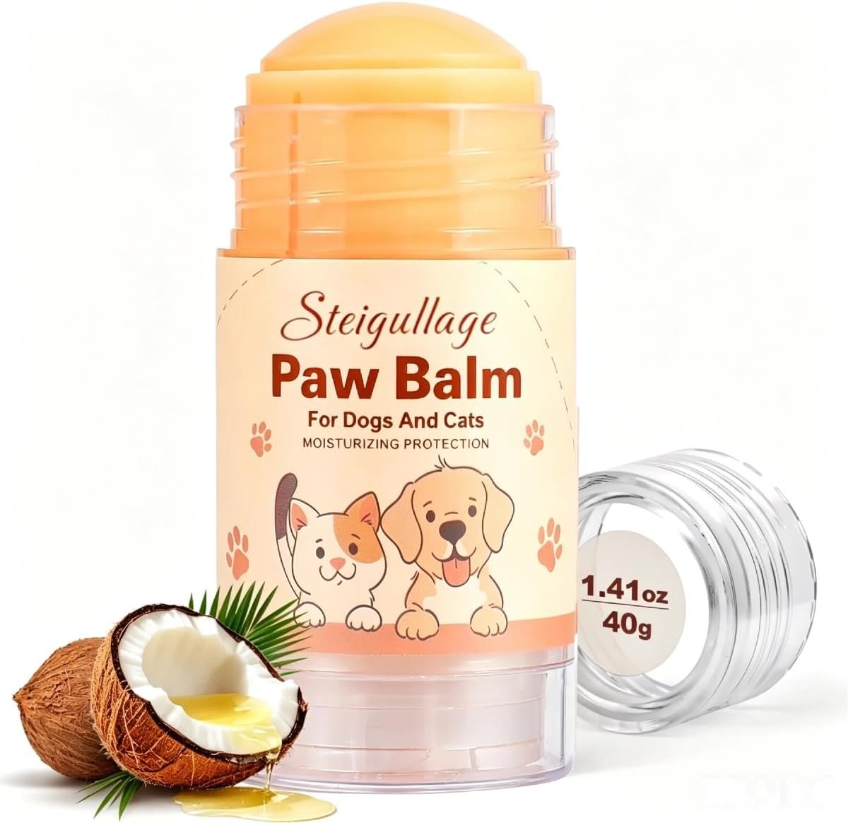 Dog Paw Balm for Dogs, Lick-Safe Stick for Dry Cracked Paws & Nose, 1.41 oz Dog Paw Balm for Dogs, Lick-Safe Stick for Dry Cracked Paws & Nose, 1.41 oz