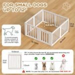 Dog Playpen Indoor,Puppy Playpen,White 23.6" H, 8 Panels - Image 2