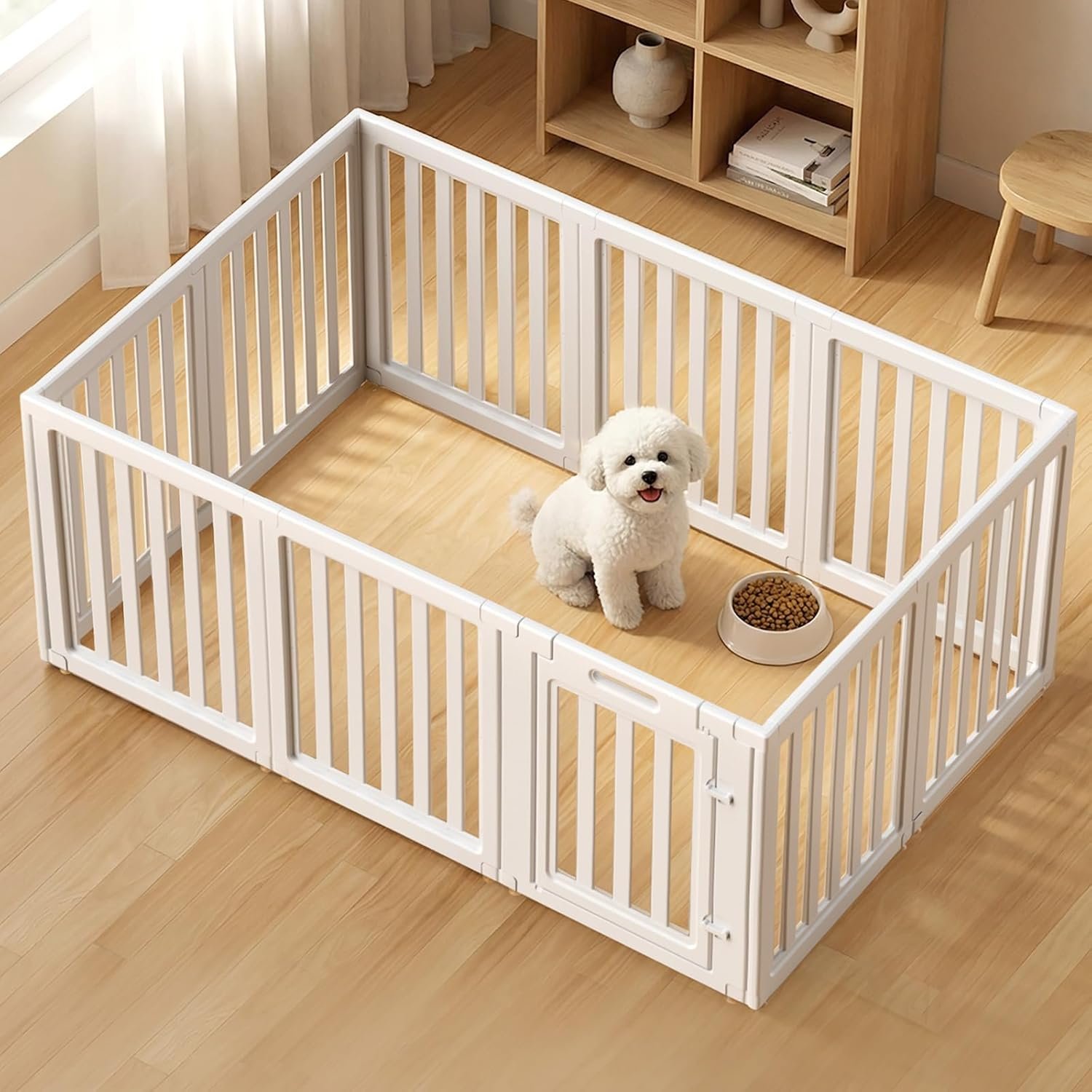 Dog Playpen Indoor,Puppy Playpen,White 23.6″ H, 10 Panels Dog Playpen Indoor,Puppy Playpen,White 23.6″ H, 10 Panels