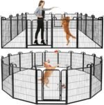 Dog Playpen Outdoor 16 Piece Panels Heavy Duty Dog Fence 40" Height