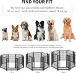 Dog Playpen,Portable Outdoor Dog Fence, Dog Playpen for Large/Medium/Small Dogs, Dog Fences for the Yard,with Doors Foldable Metal (40 inch, 16 Panels) - Image 2