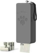 Dog Poop Bag Dispenser for Hanging Use, Grey Poop Bag Holder with Magnetic Closure, Includes 4 Rolls (60 Bags)