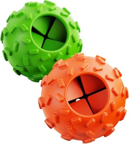 Dog Puzzle Toy 2 Pack – Cognitive Dog Treat Toy,Interactive Dog Toys for Treat Dispensing, Slow Feeder for Mental Stimulation & Anxiety Relief, Puppy Training Toy, Natural Rubber