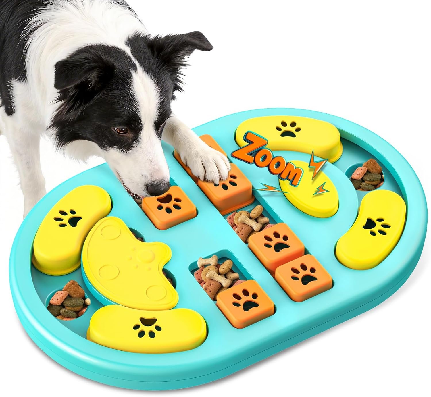 Dog Puzzle Toy, Interactive Treat Dispensing Toys, Blue Dog Puzzle Toy, Interactive Treat Dispensing Toys, Blue