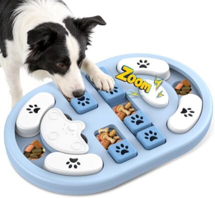 Dog Puzzle Toy, Interactive Treat Dispensing Toys, Gray