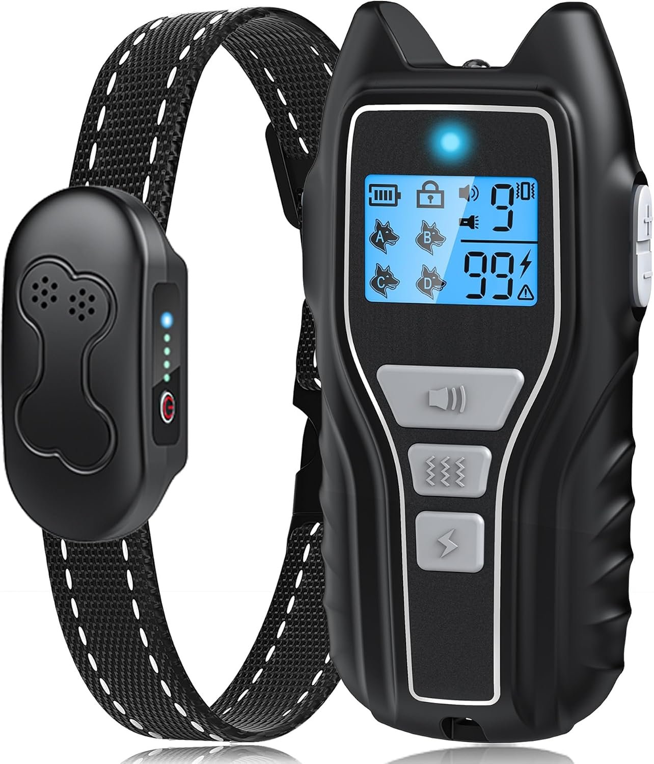 Dog Shock Collar with Remote Control – Rechargeable Dog Training Collar, IPX7 Waterproof E Collar for Dogs with 4 Safe Modes Flashlight Beep Vibration Shock Ideal for All Dog Sizes (8-150lbs) Dog Shock Collar with Remote Control – Rechargeable Dog Training Collar, IPX7 Waterproof E Collar for Dogs with 4 Safe Modes Flashlight Beep Vibration Shock Ideal for All Dog Sizes (8-150lbs)
