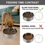 Dog Slow Feeder Bowls Silicone Spiral Pet Food Feeder Insert to Slow Eating - Image 2