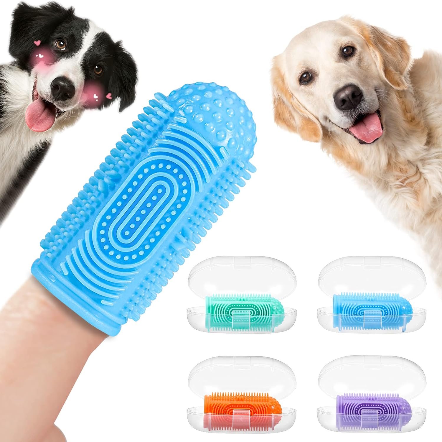 Dog Toothbrush Finger Toothbrush Dogs Tooth Brushing Kit 4Pack Dogs Finger Toothbrushes for Dog Teeth Cleaning& Dental Care Doges Tooth Brush Pet Toothbrush Dog Toothbrush Finger Toothbrush Dogs Tooth Brushing Kit 4Pack Dogs Finger Toothbrushes for Dog Teeth Cleaning& Dental Care Doges Tooth Brush Pet Toothbrush