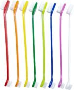 Dog Toothbrush Set of 8 – Dual Headed Dental Hygiene Brushes for Small to Large Dogs, Easy Teeth Cleaning & Dental Care,Dog Tooth Brushes for Small to Large Dogs, Cats, and Most Pets