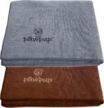 Dog Towels for Drying Dogs Super Absorbent Microfiber Pet Grooming Towel for Dogs, Cats and Other Pets (40 x 24 Inches, Brown and Grey)