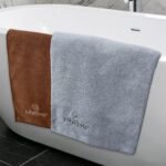 Dog Towels for Drying Dogs Super Absorbent Microfiber Pet Grooming Towel for Dogs, Cats and Other Pets (40 x 24 Inches, Brown and Grey) - Image 2