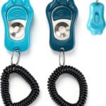 Dog Training Clicker 2 Pack with 3 Adjustable Volume & Wrist Strap