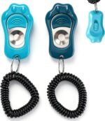 Dog Training Clicker 2 Pack with 3 Adjustable Volume & Wrist Strap