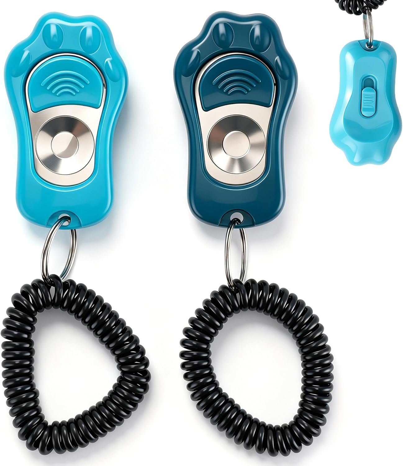 Dog Training Clicker 2 Pack with 3 Adjustable Volume & Wrist Strap Dog Training Clicker 2 Pack with 3 Adjustable Volume & Wrist Strap
