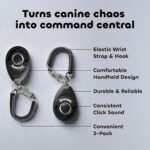 Dog Training Clicker - Essential Clickers for Obedience Training, Positive Reinforcement for Puppies and Adult Dogs - For Owners and Professional Trainers - Safe for Pets - Two Pack - Image 2